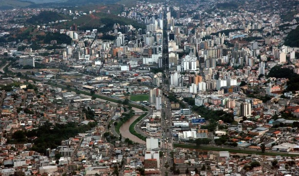 poço artesiano em juiz de fora, imagem da cidade vista de cima